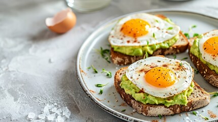 Fresh Avocado: A Vibrant Display on a Green and White Background
