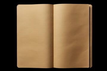 Naklejka premium Note book and pages isolated on black background