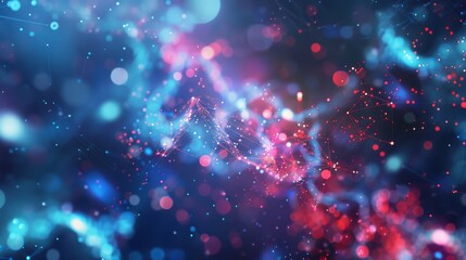 An abstract medical background with blurred lights and futuristic elements, representing innovation in healthcare