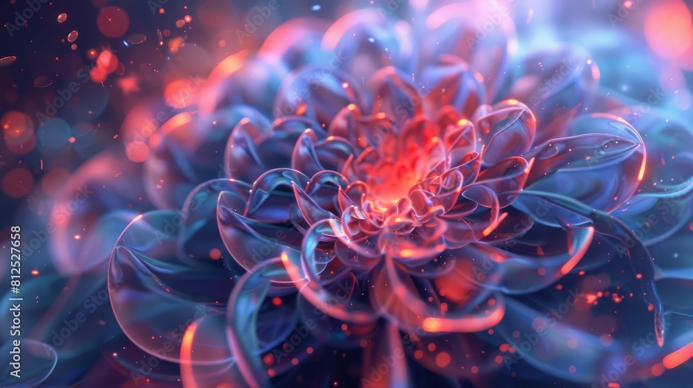 Poster artistic visualization of resonance through dynamic forms