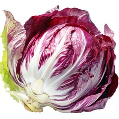 Obraz premium Photo of Radicchio, Isolated on white background