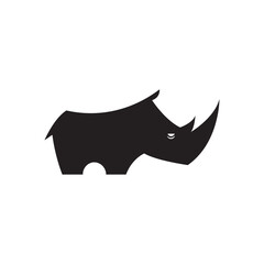 Silhouette of Rhino logo vector design inspiration