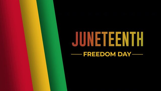 Juneteenth Independence Day  animated text. 