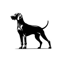 Weimaraner Dog Silhouette - Illustration of Weimaraner Dog- Minimalist Weimaraner Dog Vector.