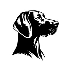 Weimaraner Dog Silhouette - Illustration of Weimaraner Dog- Minimalist Weimaraner Dog Vector.