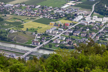 Residential village in the Swiss countryside