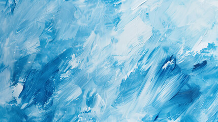 Abstract art background. Brushstrokes of paint. Light blue colours. Color texture, oil or acril...
