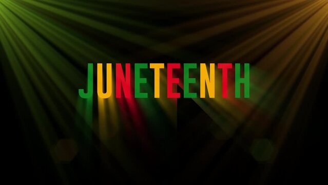 Juneteenth Independence Day  animated text. 