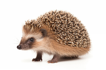 Obraz premium Hedgehog over isolated white background. Animal