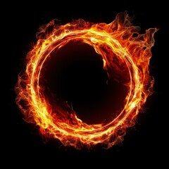 Mesmerizing Orange Fire Swirling in Darkness