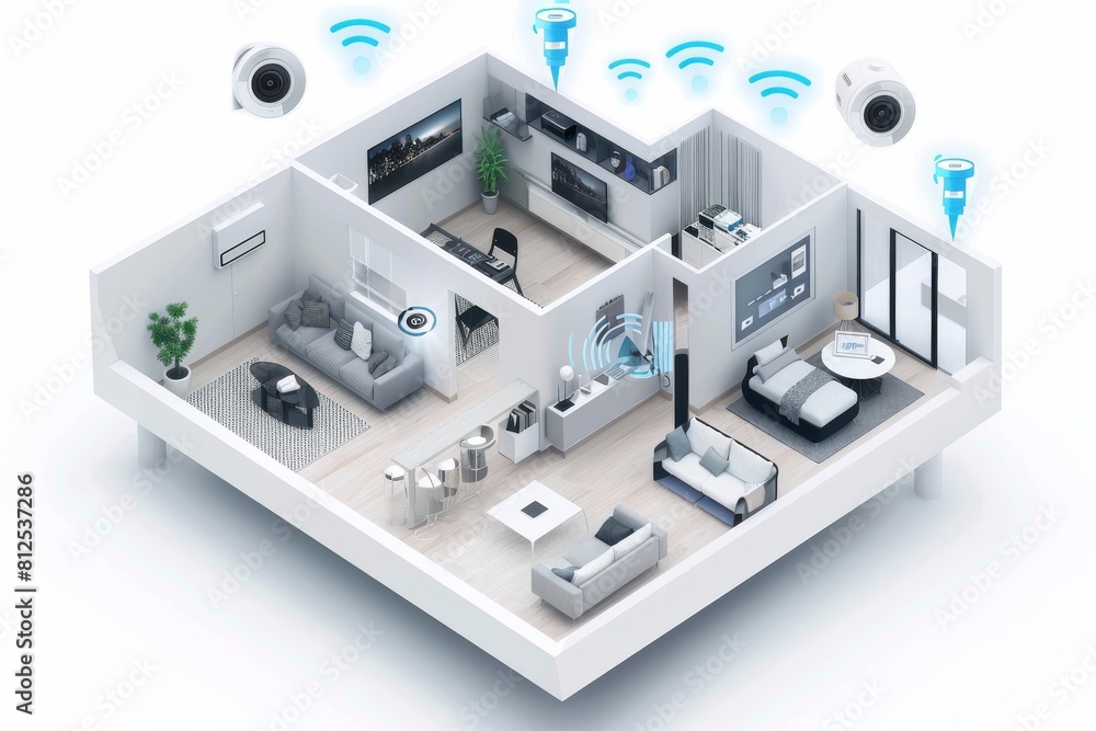 Poster upgrade your security measures with a smart, wireless high-definition camera system, featuring remot