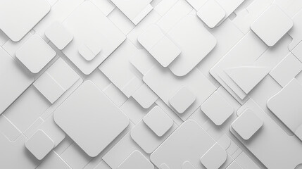 Abstract Geometric Square Pattern on White Background - 3D Rendering Illustration