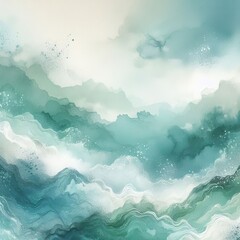Abstract watercolor texture background in teal tones