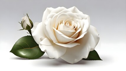 Isolated rose with dew drops in the garden transparent backgroung