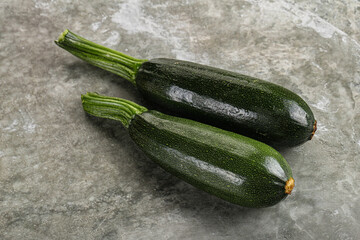 Sliced raw young green zucchini