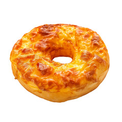 Cheese Donut isolated on white background.