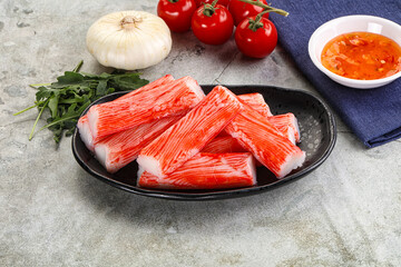 Tasty Crab stics surimi heap