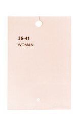 Clothes label isolated