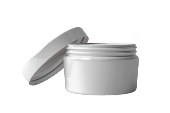 white plastic container white background as transparent PNG
