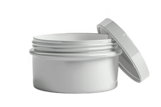 white plastic container white background as transparent PNG - Powered by Adobe