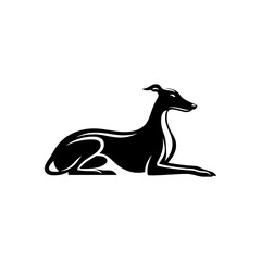Fototapeta premium Whippet Dog Vector Silhouette - Minimalist whippet Dog Illustration.