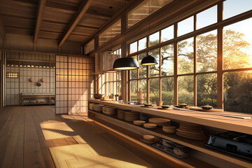 Beautiful japanese style kitchen