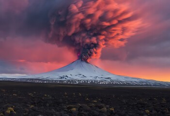 A view of a Volcano in Iceland