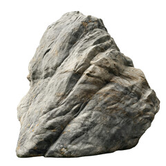 Textured rock isolated on white background.