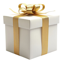 Gift box wrapped isolated on white background.