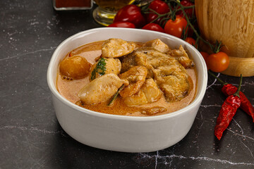 Thai Tom yum soup with chicken