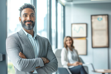Fototapeta premium Businessman with Arms Crossed