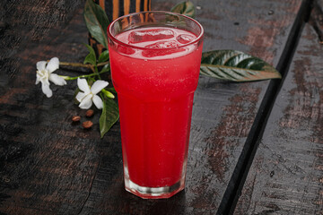 Cocktail with sweet watermelon juice