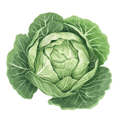 Obraz premium Cabbage isolated on white background.