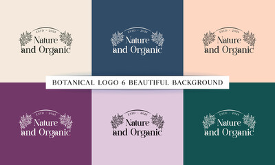 Botanical Floral Element Logo, Wild Flower, and Leaves. Hand-drawn floral frames with flowers, branches, and leaves, Wreath, Vector illustrations for labels, business identity, and wedding invitations