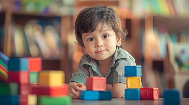 Step into the world of child development with a visual representation showcasing the milestones of growth and cognitive advancement. as children partake in educational and playful activities.