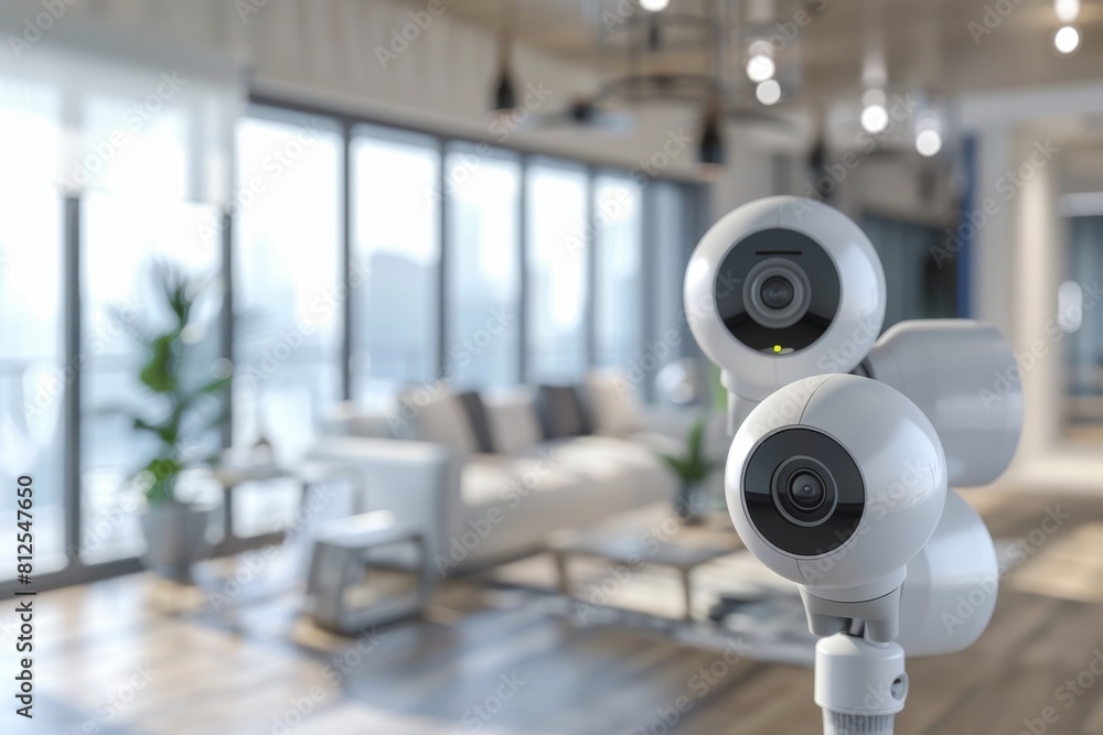 Poster integrate a security concept with an active alarm in your smart home, using a night vision lens for 