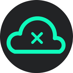 Obraz premium Disconnected to cloud computing gradient line icon. This icon is suitable for web design.stock illustration
