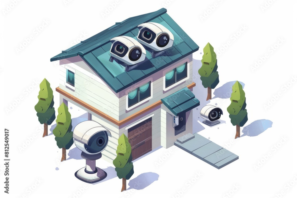 Poster stream secure, smart alarm systems through private monitoring cameras, enhancing security with remot