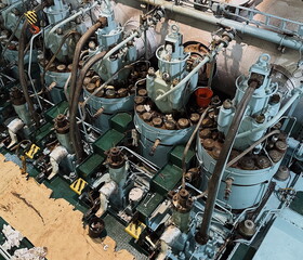 Complex Industrial Machinery Overhead Detailed View Muted Tones