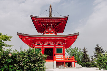 Buddhist temple in Japanese Krasnodar park