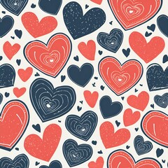 seamless background with hearts