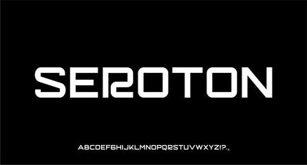 FUTURISTIC TECHNOLOGY FONT VECTOR TYPEFACE