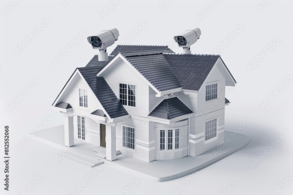 Poster enhance your home's security system with cutting-edge technology, integrating social icon alarms and