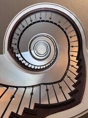 spiral staircase in the building