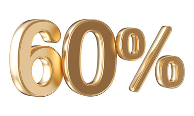 60 percent golden 3d render