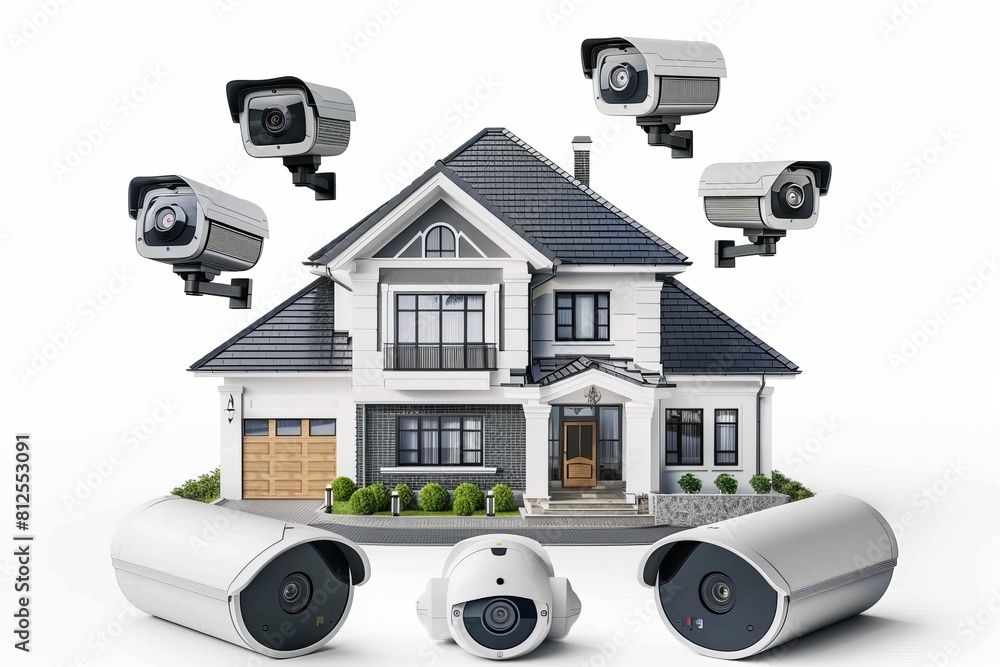 Aufkleber enhance your home's wireless security system with integrated gimbal technology, using smart cameras 