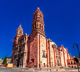 The Cathedral of Our Lady of the Assumption of Zacatecas. UNESCO world heritage in Mexico