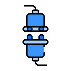 Connected Blue Filled