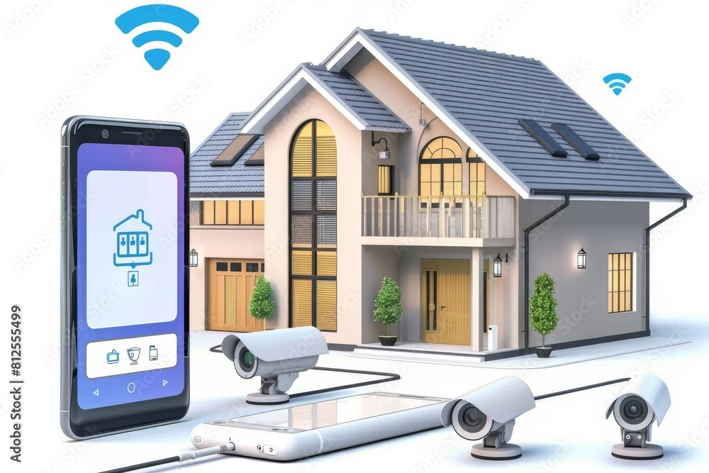 Poster enhance security with a camera assistance system for outdoor video recording, integrating internet a