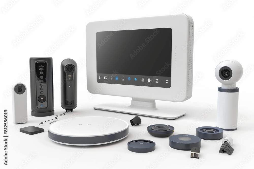 Poster protect your urban environment with smart home security, integrating protective technology surveilla